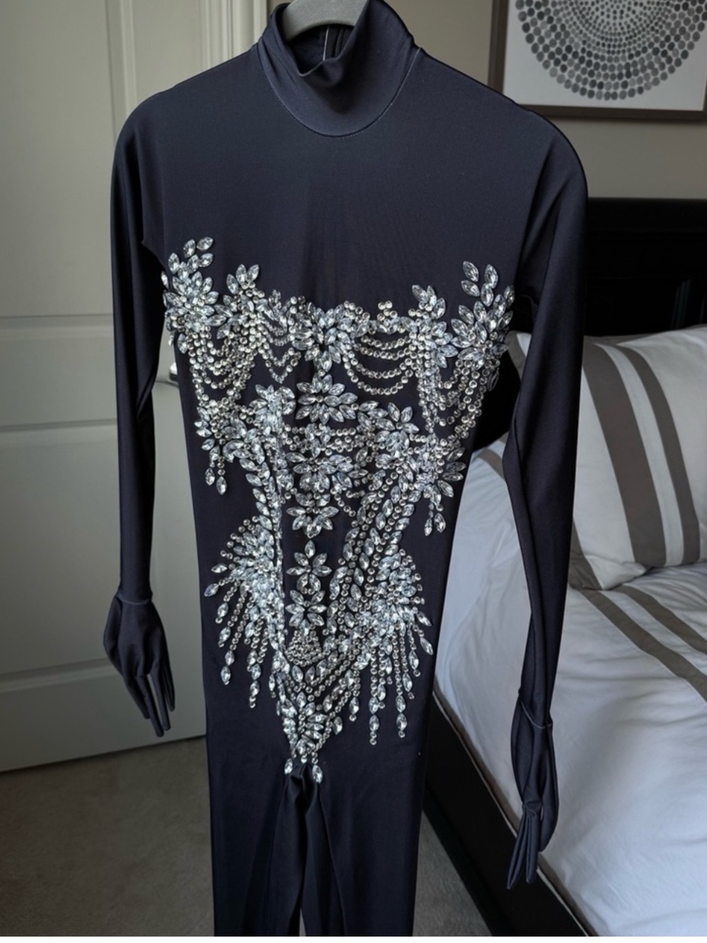 Chesten Long Sleeve Rhinestone Embellished Jumpsuit - Picture 9 of 14